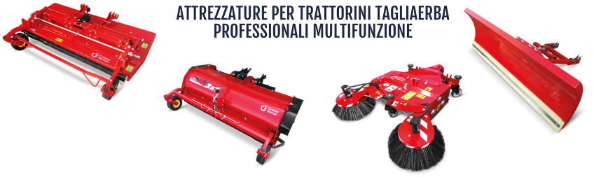 ATTREZZATURE PER TRATTORINI TAGLIAERBA PROFESSIONALI MULTIFUNZIONE